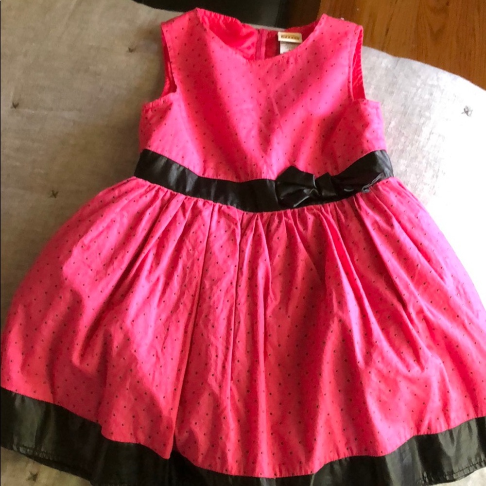 Pink polka dot dress